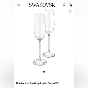 SWAROVSKI CRYSTAL CHAMPAGNE FLUTES - SET OF FOUR - 🥂🥂